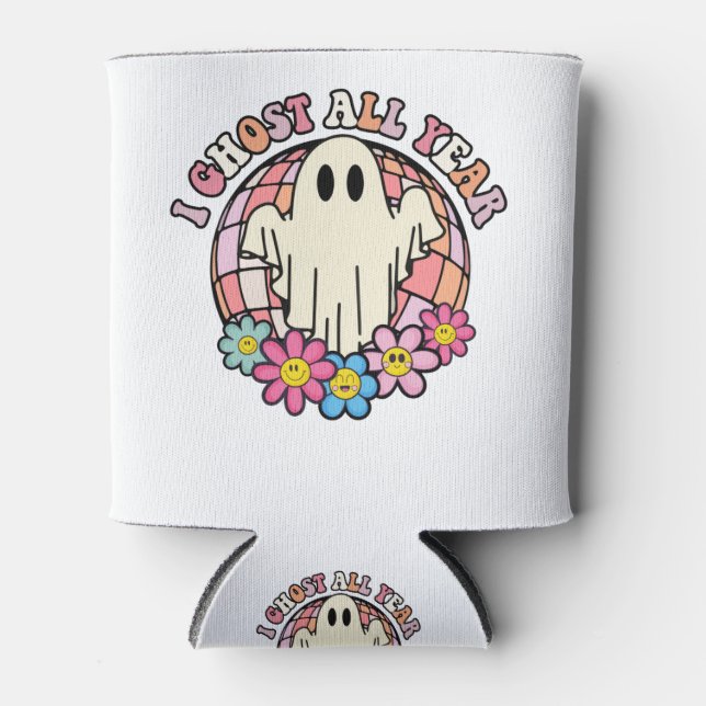 Enfriador De Latas I Ghost Retro Halloween (Anverso)