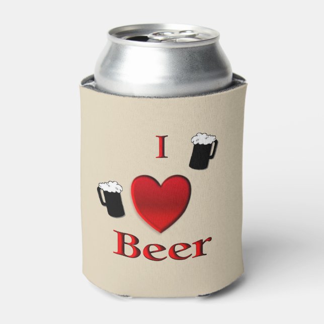 Enfriador De Latas I Heart Beer Design (Lata Anverso)