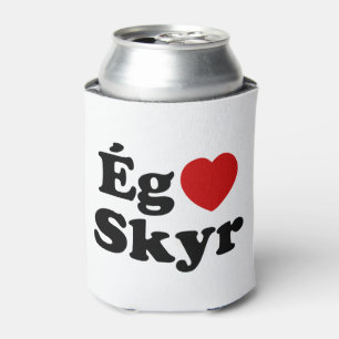 Enfriador De Latas I Heart (Love) Skyr [Ég Elska Skyr] Islandés