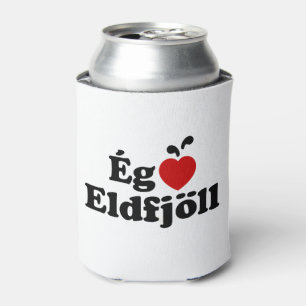 Enfriador De Latas I Heart (Love) Volcanes [Ég Elska Eldfjöll]