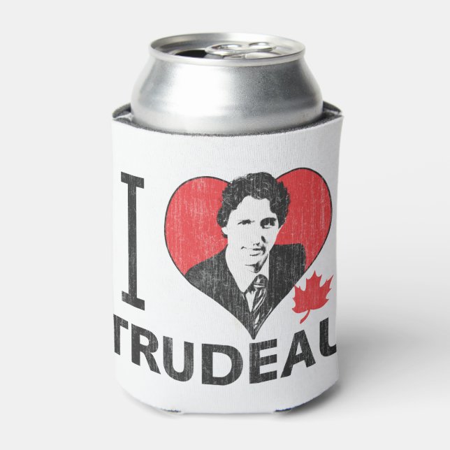 Enfriador De Latas I Heart Trudeau (Lata Anverso)