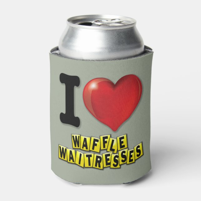 Enfriador De Latas I Heart Waffle Waitress (Lata Anverso)