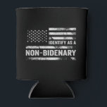 Enfriador De Latas I Identify As Non Bidenary Funny American Flag<br><div class="desc">funny, bidenary, gift, birthday, patriotic, american, definition, politics, president, pronounce</div>
