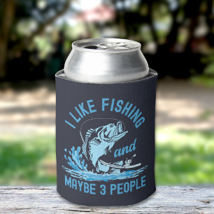 Enfriador De Latas I Like Fishing and Maybe 3 People Funny Fishing