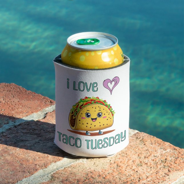 Enfriador De Latas I Love Taco Tuesday (Piscina in situ)