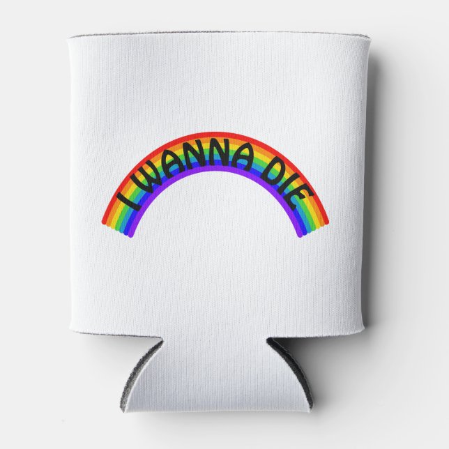 Enfriador De Latas I Wanna Die - Rainbow (Anverso)