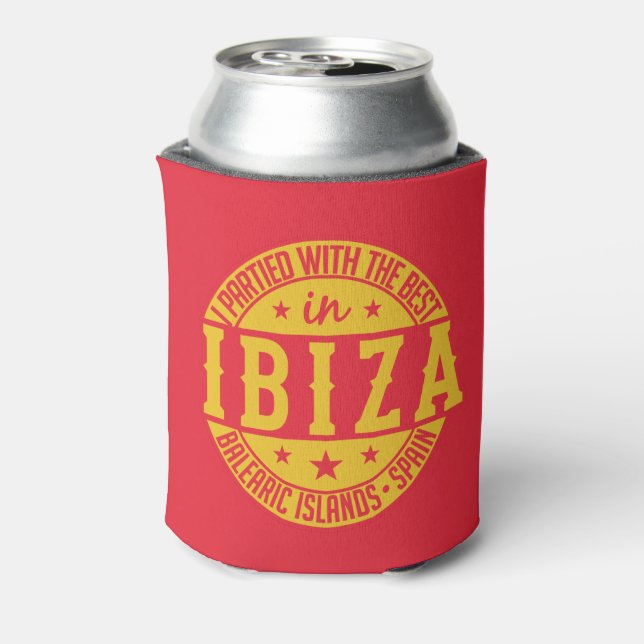 Enfriador De Latas IBIZA España personalizado bebebedor fresco (Reverso de la lata)