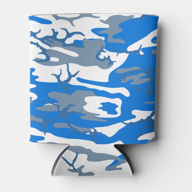 Enfriador De Latas Ice Water Blue Camo Bebida Cosy (Anverso)