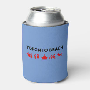 Enfriador De Latas Iconos de la playa de Toronto de color claro