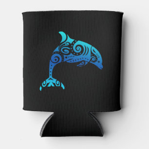 Enfriador De Latas Idea de regalo de tatuaje tribal de delfín maorí