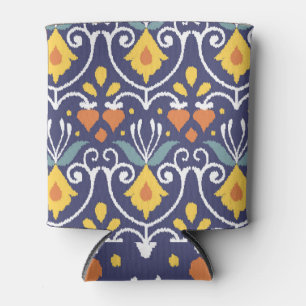Enfriador De Latas Ikat casero: Tejido de Boho étnico
