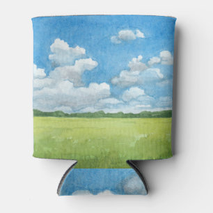 Enfriador De Latas Ilustracion acuarela de paisaje rural