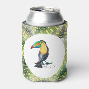 Enfriador De Latas Ilustracion acuático exótico de Toucan