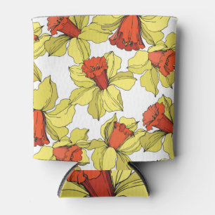 Enfriador De Latas Ilustracion botánico de Narcissus Floral Vintage
