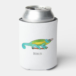 Enfriador De Latas Ilustracion chameleon personalizado de Jackson
