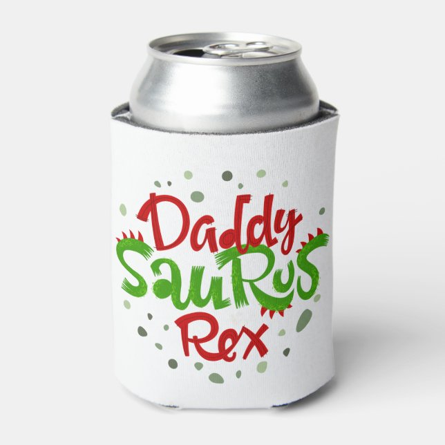 Enfriador De Latas Ilustracion Daddy Saurus Rex (Lata Anverso)