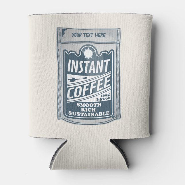 Enfriador De Latas Ilustracion de arte instantáneo de café pop (Anverso)