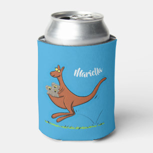 Enfriador De Latas Ilustracion de canguro y personalizado de koalas