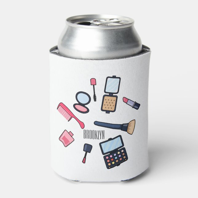 Enfriador De Latas Ilustracion de cosméticos/personalizados de maquil (Lata Anverso)