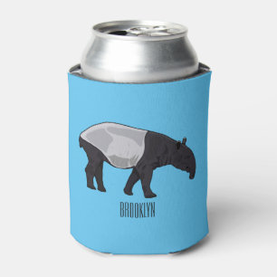 Enfriador De Latas ilustración de dibujos animados de tapir