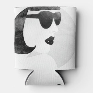Enfriador De Latas Ilustracion de gafas de sol de mujeres de moda