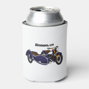 Enfriador De Latas Ilustracion de motocicleta púrpura de Sidecar