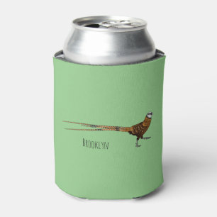 Enfriador De Latas Ilustracion de pájaro faisán de Reeves
