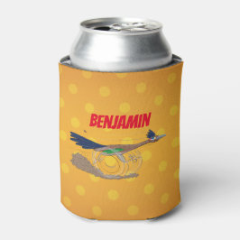 Enfriador De Latas Ilustracion de pájaro personalizado de pista diver