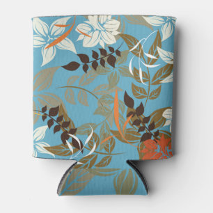 Enfriador De Latas Ilustracion de patrón floral: Vintage sin foco