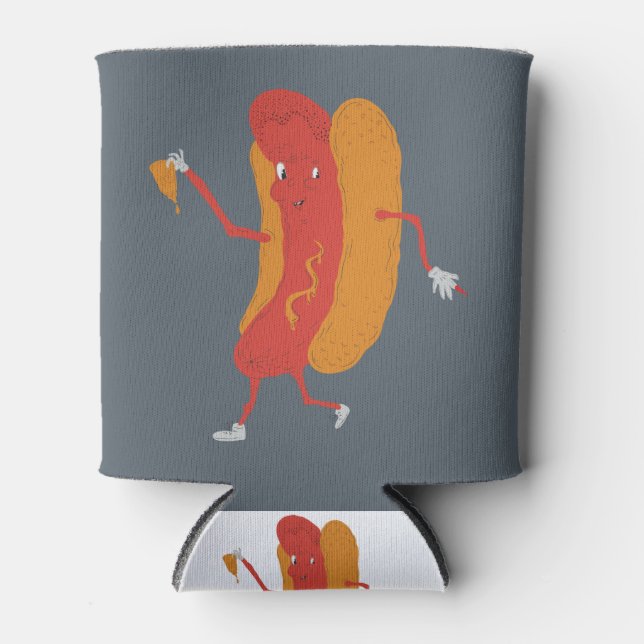 Enfriador De Latas Ilustracion de perro caliente (Anverso)