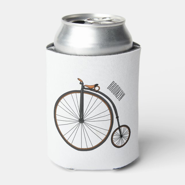 Enfriador De Latas Ilustracion de personalizado de bicicletas de alta (Lata Anverso)