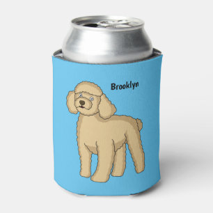 Enfriador De Latas Ilustracion de personalizado de caniche marrón fel