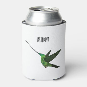 Enfriador De Latas Ilustracion de personalizado de colibrí con moto d