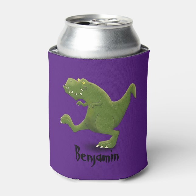 Enfriador De Latas Ilustracion de personalizado de dinosaurios divert (Lata Anverso)