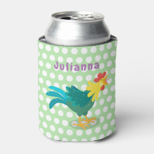 Enfriador De Latas Ilustracion de personalizado de gallo alegre