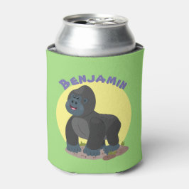 Enfriador De Latas Ilustracion de personalizado de gorila grande y fe