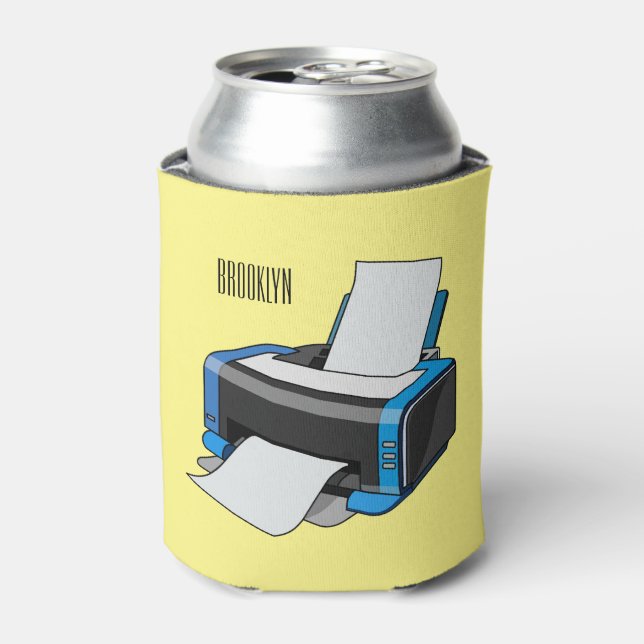 Enfriador De Latas Ilustracion de personalizado de impresora (Lata Anverso)