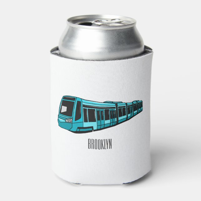 Enfriador De Latas Ilustracion de personalizado de locomotora eléctri (Lata Anverso)