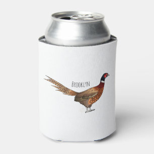 Enfriador De Latas Ilustracion de personalizado de pájaro de cuello a