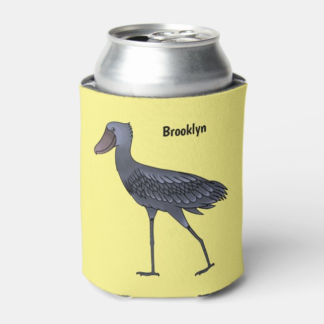 Enfriador De Latas Ilustracion de personalizado de pájaro Shoebill (Lata Anverso)
