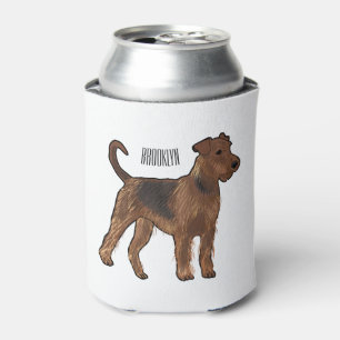 Enfriador De Latas Ilustracion de personalizado de perro Airedale ter