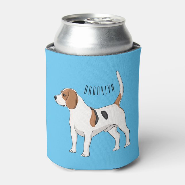 Enfriador De Latas Ilustracion de personalizado de perro Beagle (Lata Anverso)