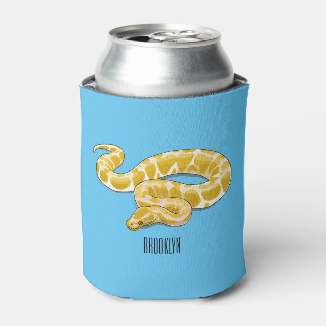 Enfriador De Latas Ilustracion de personalizado de pitón birmano (Lata Anverso)