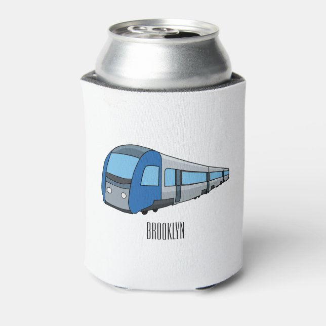 Enfriador De Latas Ilustracion de personalizado de trenes eléctricos (Reverso de la lata)
