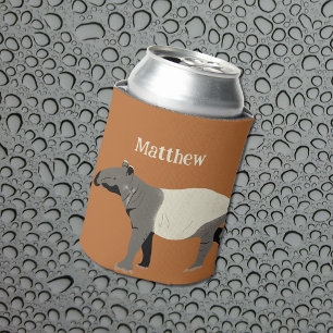 Enfriador De Latas Ilustracion de Tapir malayo o asiático personaliza