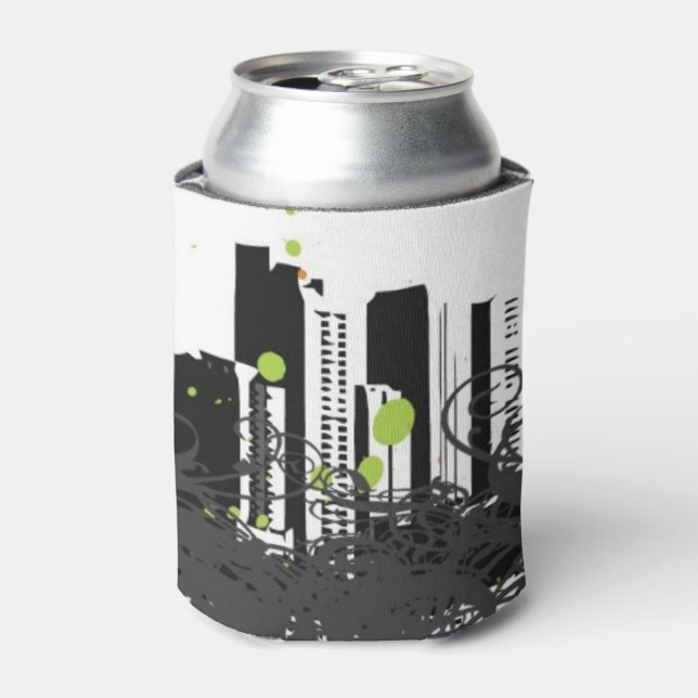 Enfriador De Latas Ilustracion de un paisaje urbano agrio (Lata Anverso)