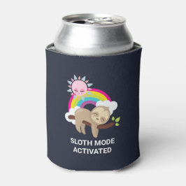 Enfriador De Latas Ilustración Divertida de Modo Perezoso Activado