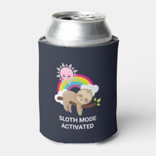 Enfriador De Latas Ilustración Divertida de Modo Perezoso Activado