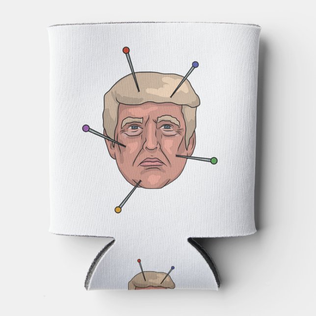 Enfriador De Latas Ilustracion Donald Trump Voodoo Doll Pin (Anverso)
