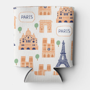 Enfriador De Latas Ilustracion inmaculado de los monumentos parisinos